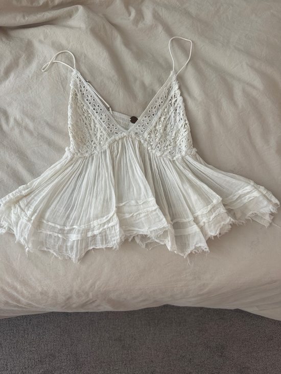 Free People Tops - Free People White Lace Cami Top